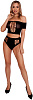 Комплект из топа и трусиков со шнуровкой S/L(42-46) (чёрный)