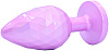 Алюминиевая текстурная анальная втулка S, Ø 2,5 см, розовая/розовый
