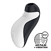 Вакуумно-волновой стимулятор с вибрацией Satisfyer Orca, черно-белый