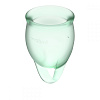 Набор менструальных чаш, 2шт, 15 и 20 мл Feel confident Menstrual Cup светло-зеленые