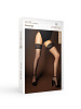Черные капроновые чулки 20 ден с кружевной резинкой и силиконом (SENSE) (4/5)
