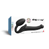 Страпон Strap-On-Me Semi-Realistic гнущийся, черный S, L 17 см, Ø 3,9 см